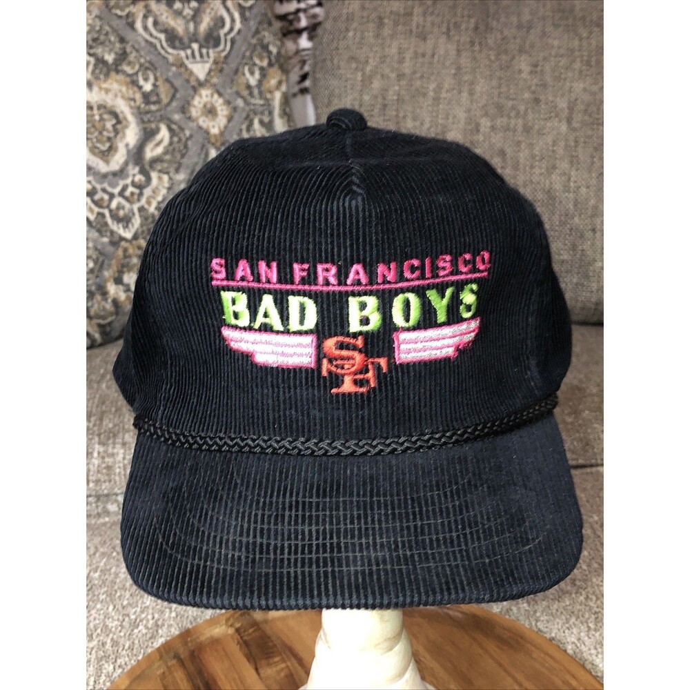 Vintage 1980's Corduroy San Francisco 49ers Hat/Cap Bad Boys Black Rope Giants - Picture 6 of 16
